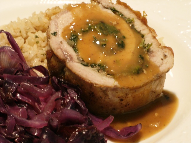 Rolling the Dice: Mushroom and Spinach Stuffed Pork Loin